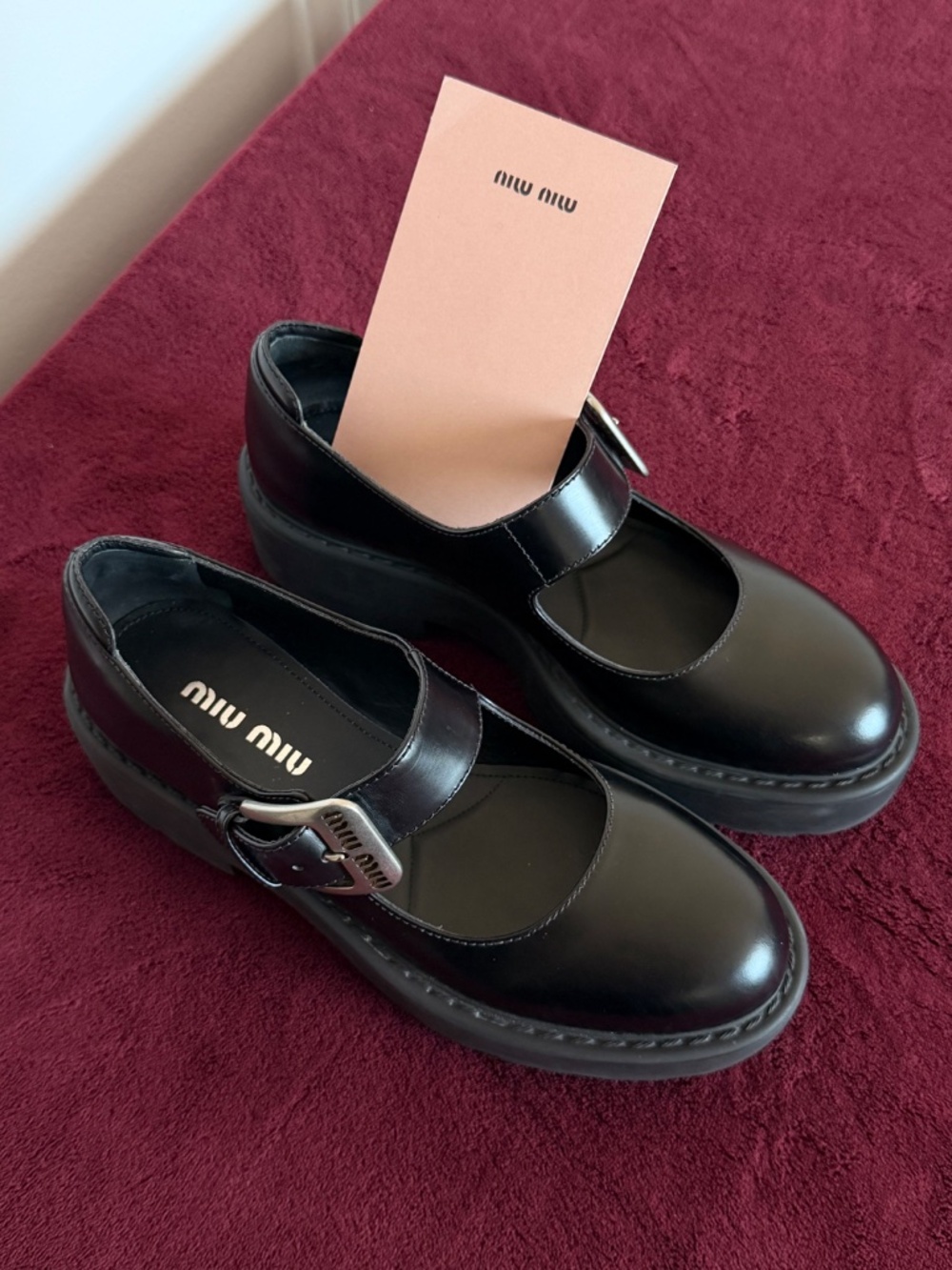 Miu Miu Black Leather Platform Mary Janes – Nearly New - Picture 2 of 16